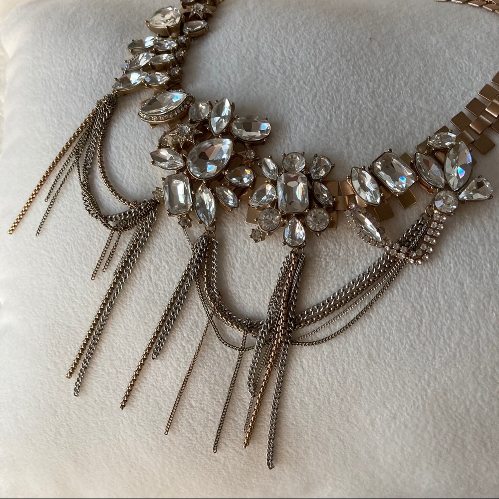 🤍 euc | br | crystal statement necklace